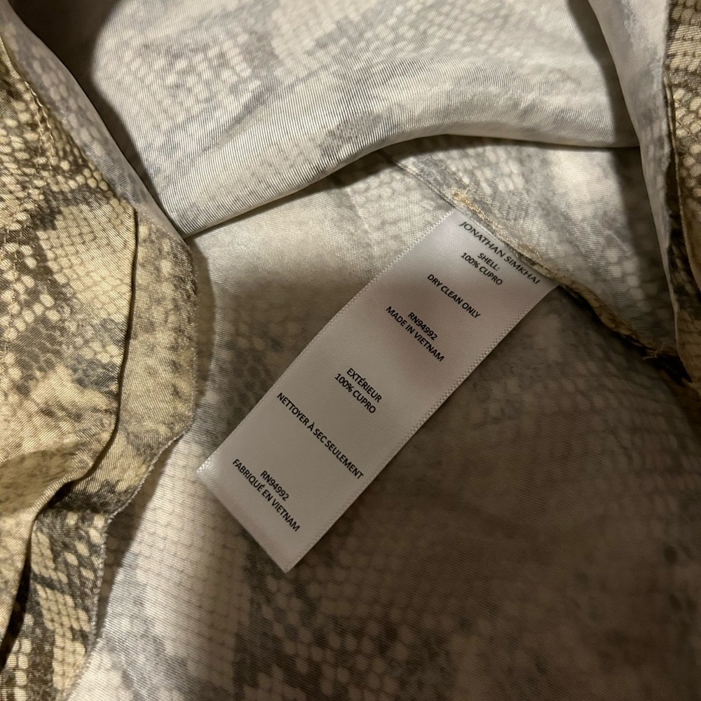 Jonathan Simkhai Python Rue Ruched Front Blouse M… - image 4